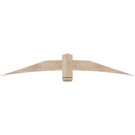 Ekena Millwork Bellingham Smooth Timber Gable Bracket, Douglas Fir, 72"W x 12"H x 1 1/2"D x 5 1/2"F, 4/12 Pitch GBW072X12X0206BEL00SDF